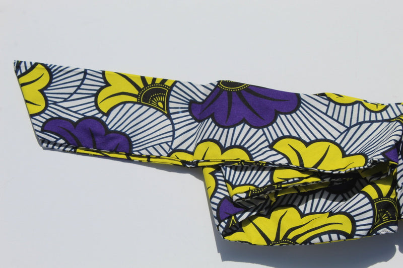 African print and satin lined head wrap