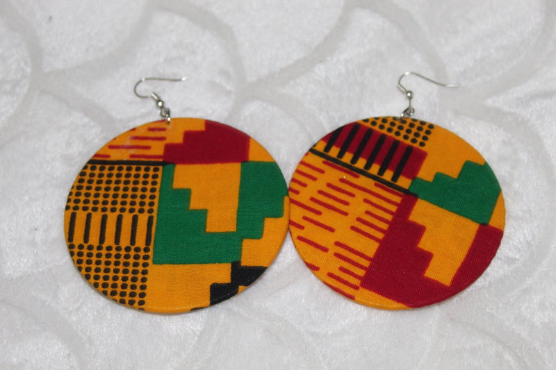 Colourful kitenge everyday earrings