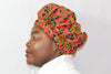 African print Silk satin hair bonnet